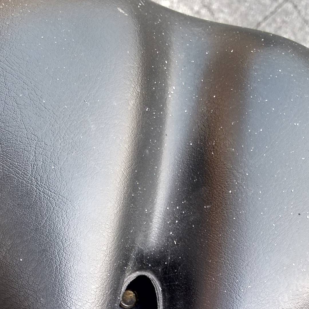 A light dusting of ash from the North Bay fires covered everything in the Mission this morning, including bike saddles.