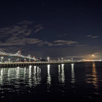 Red moonrise
