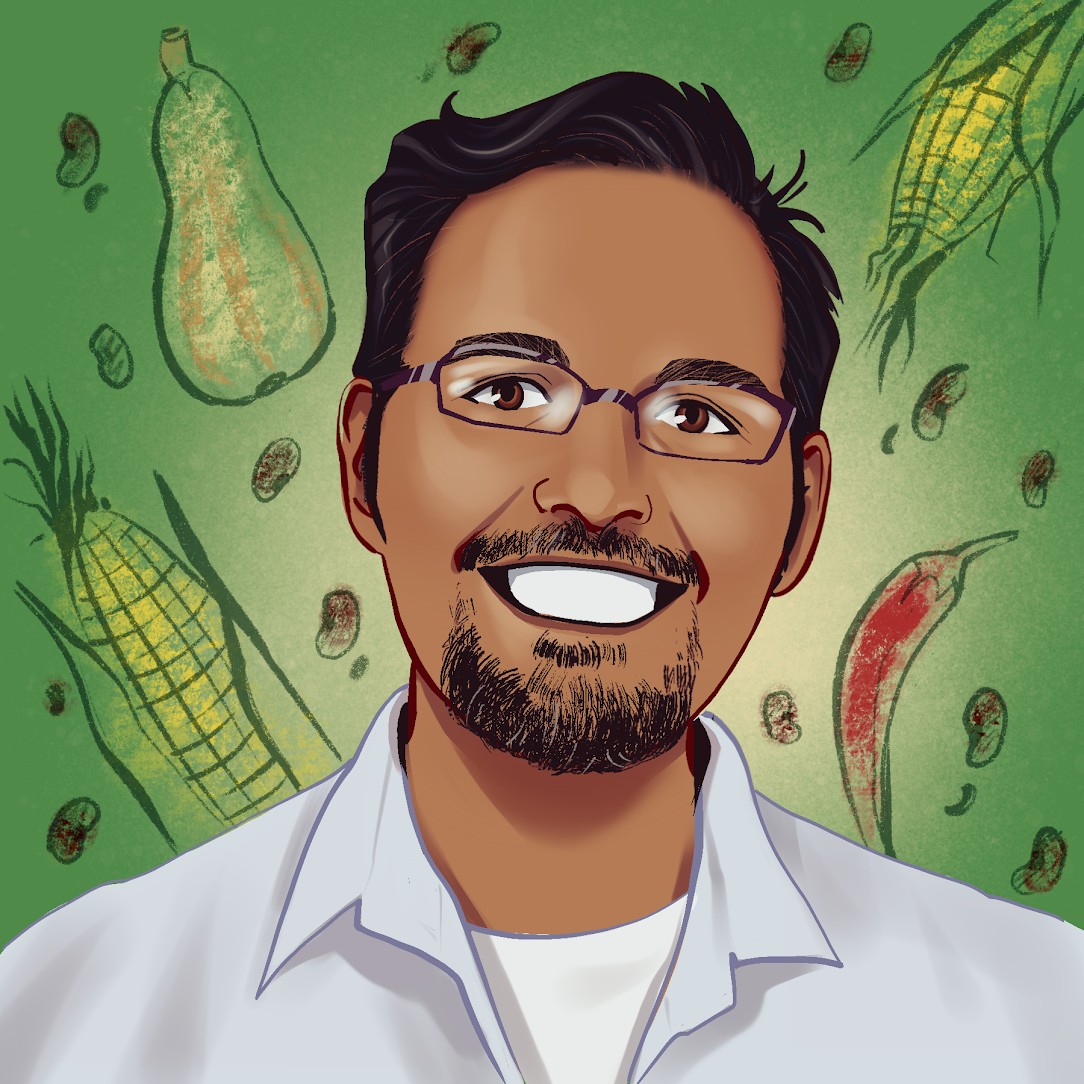 A drawing of me, by a (paid) human artist.
